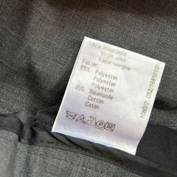 🐿️ St. Emile Women’s Gray Virgin Wool Trouser Pants Size USA 10 - Picture 4 of 6